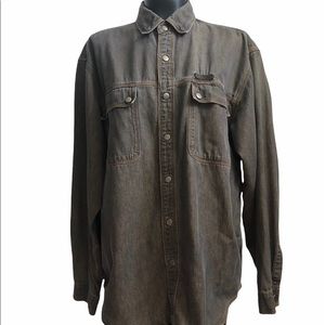 Harley Davidson Men’s Large Distressed Button Up Shirt